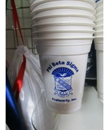Phi Beta Sigma Fraternity Plastic Cups Divine 9 Drink Cups  White 16 oz Cup - $1.96