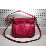 COACH #F20114 Ashley Pink Leather Convertible Pleated Shoulder Handbag P... - $941.50 MXN