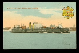 Vintage Postcard Canadian Pacific Railroad Car Ferry Windsor Ontario Canada - £10.11 GBP