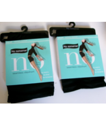 2 No nonsense seamless slip short Size Large Black nylon spandex blend - $326.35 MXN