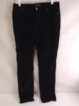 Roz &amp; Ali Women&#39;s Jet Black Corduroy Straight Leg Jeans Size 10 - $11.87