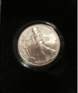 2007-W Burnished American Silver Eagle 1oz. with Box and COA - $49.95