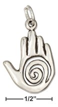 Sterling Silver Healing Hand Charm Free Shipping Worldwide - £23.31 GBP
