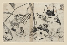 9429.Decoration Poster.Room wall art.Home decor.Pet cats Japanese drawing.Kitten - £13.66 GBP+