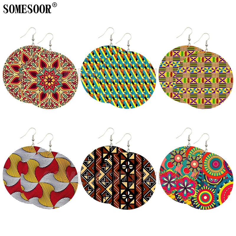Jewelry Mixed 6 Package Wholesale Sale African Fabric Print Double Sides Printin - £21.72 GBP