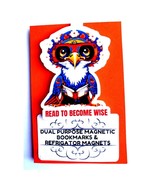 Hawk Read to Become Wise Dual Purpose Book Mark/Refrigerator Magnet - $8.00