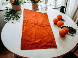 Crate &amp; Barrel Buckley Pillow Cover Duvet Orange 100% Cotton 24”x16” Zip... - $24.87