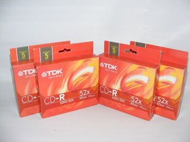 TDK CD-R Compact Media Recordable Discs 700 MB 80 min 52x Jewel Slims Lot 20 New - £18.32 GBP