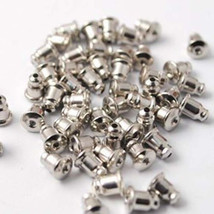 Bullet Clutch Earring Backs, 100pcs Earrings Findings Earring Safety Bac... - £5.56 GBP