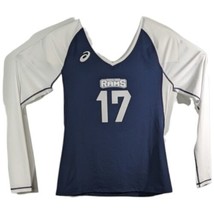 Highland Rams Womens Volleyball Jersey Size M Medium Blue Asics Long Sle... - $30.03