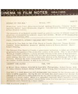 1955 Cinema 16 Film Notes Sunday By The Sea Railway Switchman Original N... - €18,02 EUR