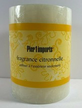 Sealed Pier One Imports Citronella Scented 3 x 4 in Candle Outdoor Use - £19.54 GBP