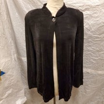Softwear Mark Singer Petites Women&#39;s Black Cardigan - $24.74