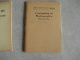 Early 1900s Booklet - Little Blue Book 876 Curiosities of Mathematics - £14.22 GBP