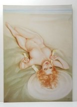 VARGAS LARGE FORMAT ART PRINT GLOSSY SEXY c1950 &quot;REDHEAD ON THE BEACH&quot; 1... - £23.50 GBP