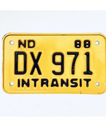 1988 United States North Dakota INTRANSIT Special License Plate DX 971 - $18.80
