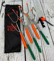 Campfire Roasting Sticks for Marshmallow and Hot Dog Set of 6 - £15.25 GBP