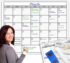 Dry Erase Monthly Large White Board Wall Calendar 30 Day Planner 38&quot; x 50&quot; NEW - £39.33 GBP