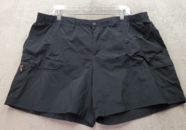 Columbia Sportswear Shorts Men&#39;s XL Black 100% Nylon Pockets Elastic Waist Logo - £15.85 GBP