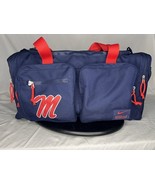 Nike Ole Miss Rebels Utility Air Max Duffel Bag Blue Red Straps Sports - $104.35 CAD