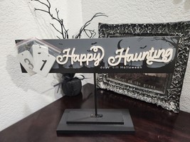 Halloween Happy Haunting Countdown Calender Wood Tabletop Prop Decor 15.75&quot; - $49.49