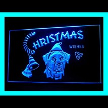 150042B X'mas greet Rottweiler Dog Christmas Stockings Display LED Light Sign - $21.99