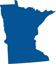 Picniva Blue Minnesota MN map Removable Vinyl Wall Decal Home Dicor 3 in... - $3.91