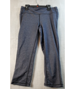 Gap Fit Activewear Leggings Womens Size Medium Gray Elastic Waist Logo P... - $9.29