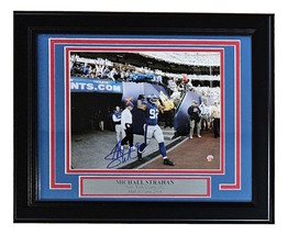 Michael Strahan Signed Framed 8x10 New York Giants Photo Steiner Sports Hologram - £106.33 GBP