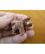 Y-GOR-25) red GORILLA ape gemstone SOAPSTONE figure gem carving I love g... - £6.75 GBP
