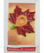 New w/ Hardware Resin Maple Leaf Autumn Color Doorbell Button Cover 3-3/4&quot; - £6.21 GBP