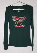 Minnesota Wild Graphic Logo Green Girls XL Long Sleeve Shirt - £11.67 GBP