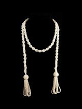 FABULOUS Vintage Flapper pearl necklace - 56&quot; Tassel drops - white pearl necklac - £99.91 GBP