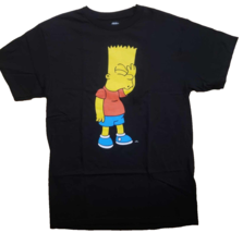 The Simpsons Bart Men&#39;s T-Shirt Cotton Black Top Homer Licensed 90s Medi... - $15.80