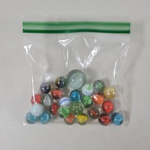Marbles Assorted Sizes and Styles Lot of 25 Colorful USA Marbles - £10.47 GBP