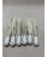Lot of 6 Fishing Jigs Lures Hooks White  3 Oz. KG - $19.80