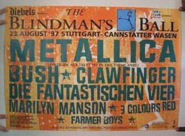 Metallica Marilyn Manson Bush Clawfinger Die Fantastischen Vier Poster German - £49.09 GBP