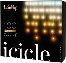 190 Leds App Controlled Smart Decorations Icicle Light - Gold Edition - £148.47 GBP