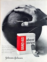 BAND-AID Sheer Stripes - JOHNSON &amp; JOHNSON - 1964 VTG Print Ad - $218.57 MXN