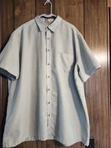 JFerrar Pale Green Patterned Long Sleeve Mens Shirt 2XLT 18-18.5 neck - £11.05 GBP
