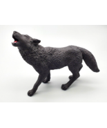 Safari LTD Black Wolf Figure 2007 EUC Animal Toy Collectible Wildlife - £5.90 GBP
