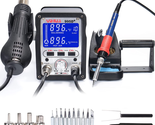 2 in 1 Hot Air Rework and Soldering Iron Station with 3 Memories, Large ... - $252.73