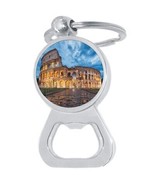 Colosseum Rome Italy Bottle Opener Keychain - Metal Beer Bar Tool Key Ring - $10.77