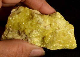 #5434 Sulfur Crystals on Matrix - from Mexico or Nevada - 84.4 grams - $25.00