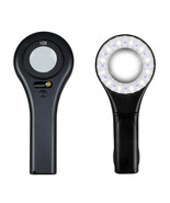 10X Dazor Handheld 12 White + 12 UV LED&#39;s Lighted Hand Magnifier, Black ... - $176.51 CAD
