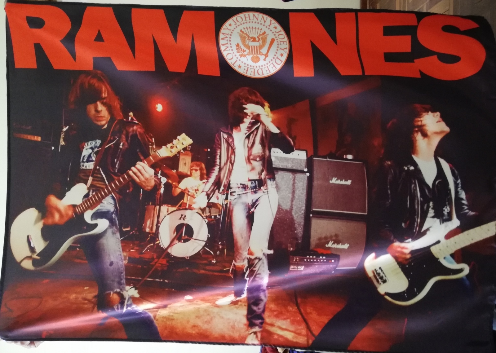 RAMONES Gabba Gabba Hey FLAG CLOTH POSTER BANNER CD Punk - $20.00