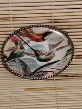 Oval Shaped Belt Buckle with Hummingbirds by Ivan - £11.78 GBP