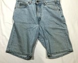 Vintage Levi&#39;s Bianco Scheda Jeans Pantaloncini Jorts Uomo 32 Lungo 11 F... - $26.75