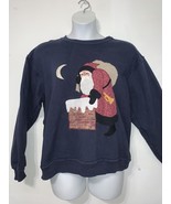 Pluma Vintage Santa Sweatshirt Size Large Russell Athletics - $34.73 CAD
