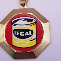 Legal Can of Ground Coffee Keychain French Coffee France 1960s Metal - $12.30